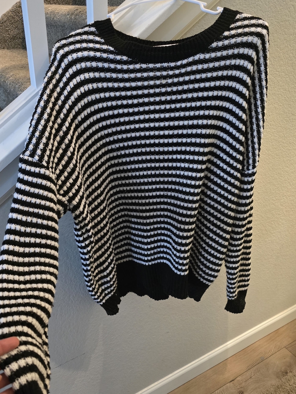 Black & White Striped Women's Sweater